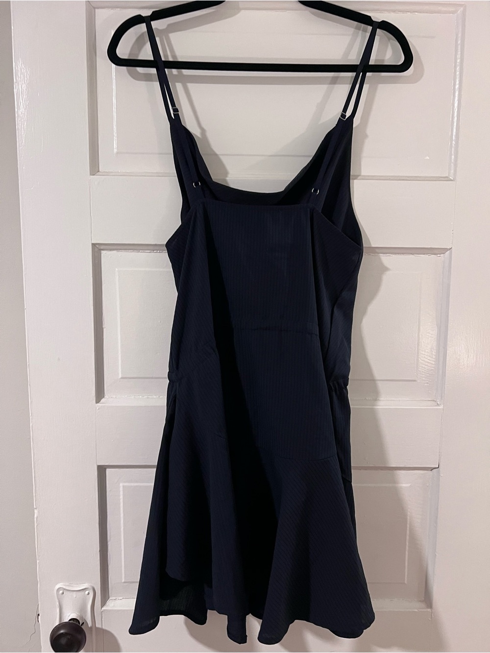 White Fox Boutique Navy Mini A-Line Dress with Slim Straps